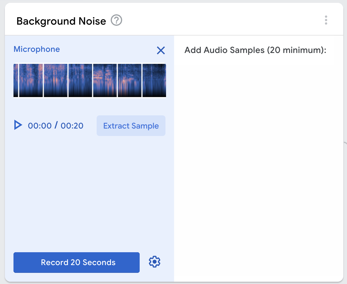 Background Noise Recording